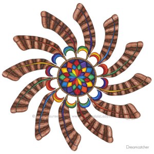 Dreamcatcher Mandala - 12" Diameter