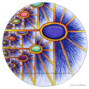 Cosmic Sunflower - 7" diameter