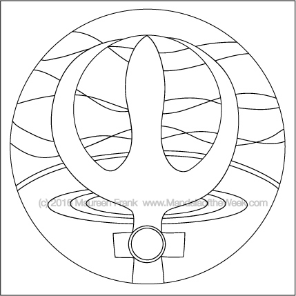 Blue Mandala by Maureen Frank