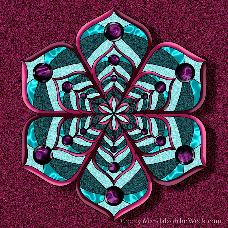 MotW 25-14 Laughter — after with colors of pink, maroon, and turquoise