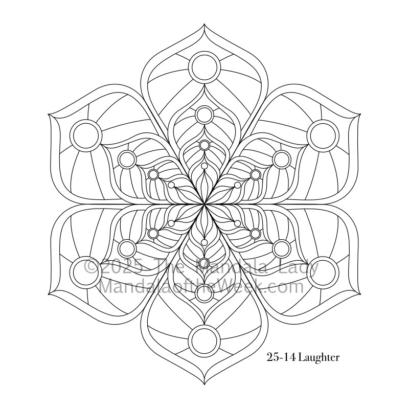 MotW 25-14 Laughter Mandala — before…ready for coloring