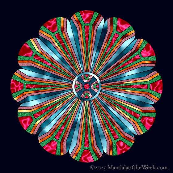 MotW 25-16 Blessings — after. with colors of black, red, green, orange, blue, and taupe